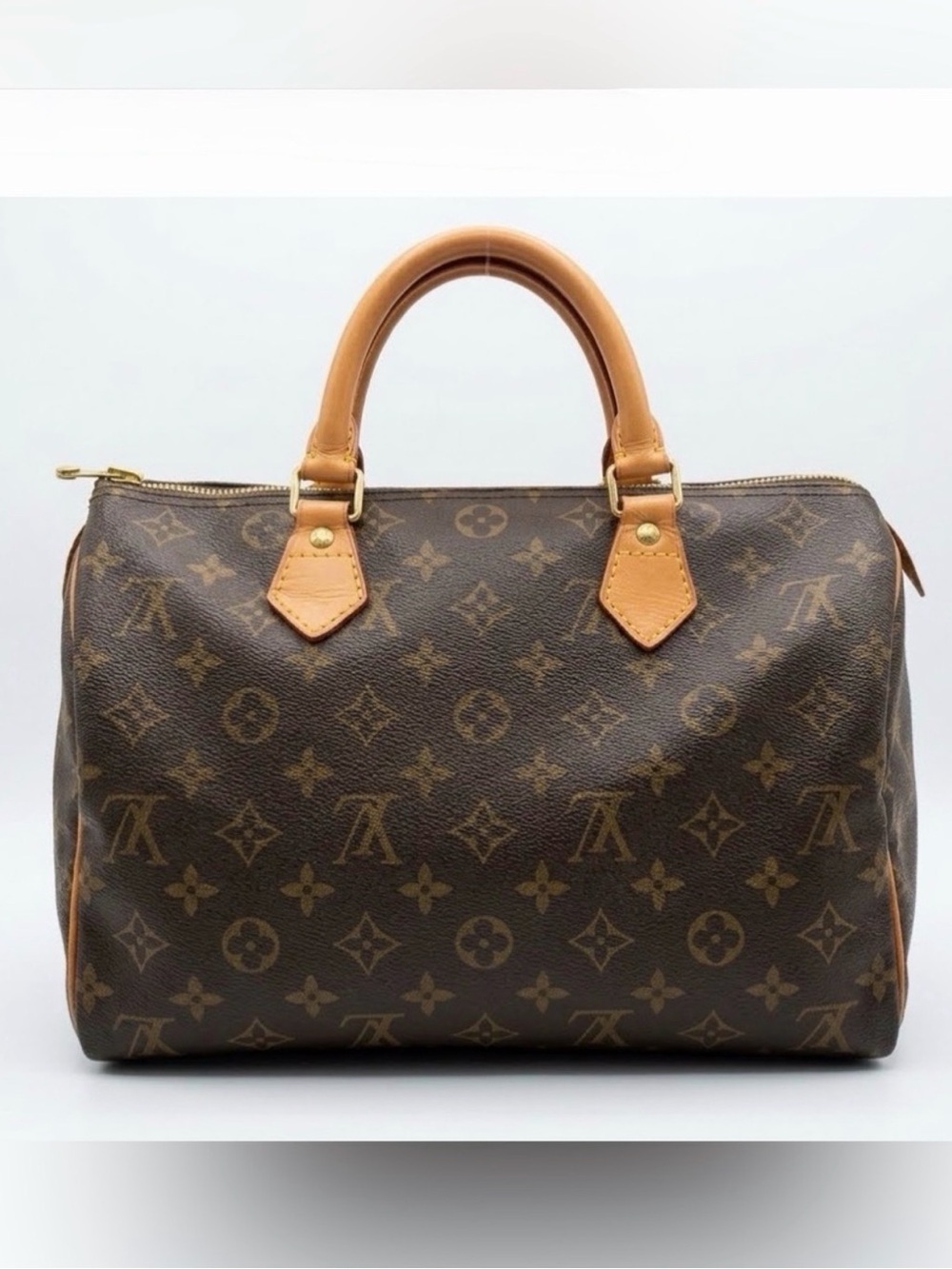 Louis Vuitton Speedy 30 Brown Monogram Satchel with Pink Bow Charm - Picture 2 of 11